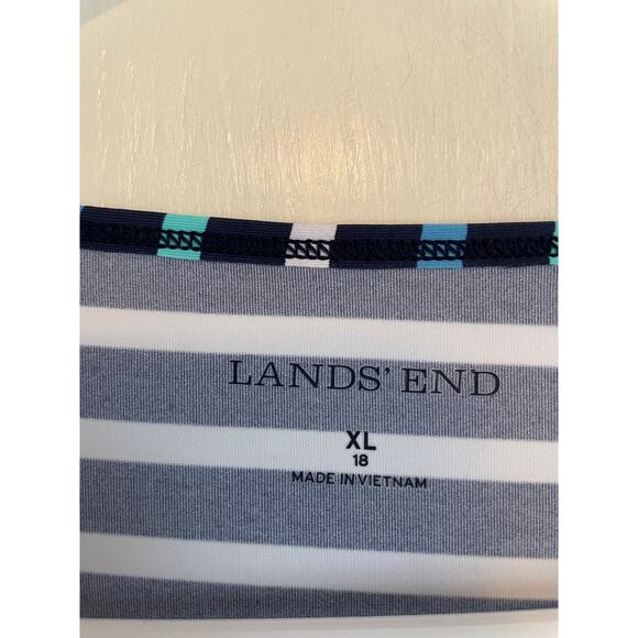 Lands' End Sunshade UPF 50 Long Sleeve Rash Gaurd  swim top athleisure XL 18 - Picture 7 of 8